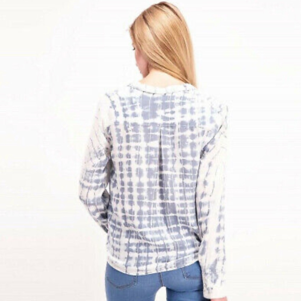 Cloth & Stone Women's M Button Down Shirt Tie Dye Tie Front 100% Tencel …